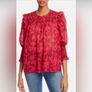 Joie Red Jamila Blouse